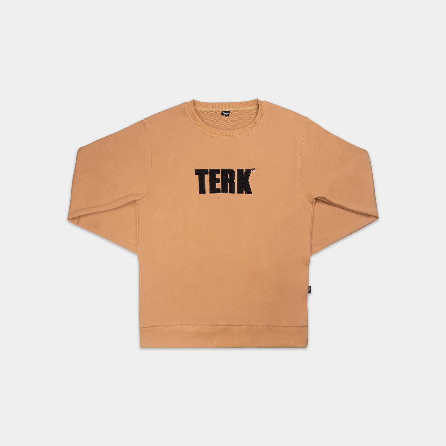 BLACK TERK CAMEL CREWNECK WITH EMBROIDERED LOGO1