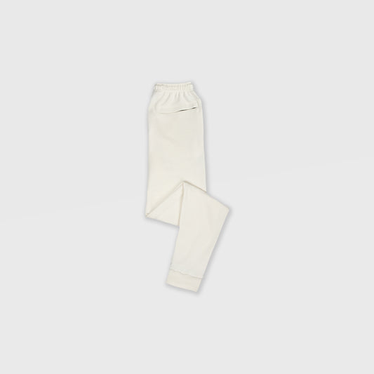 VANILLA SWEATPANTS WITH BLACK TERK EMBROIDERED LOGO