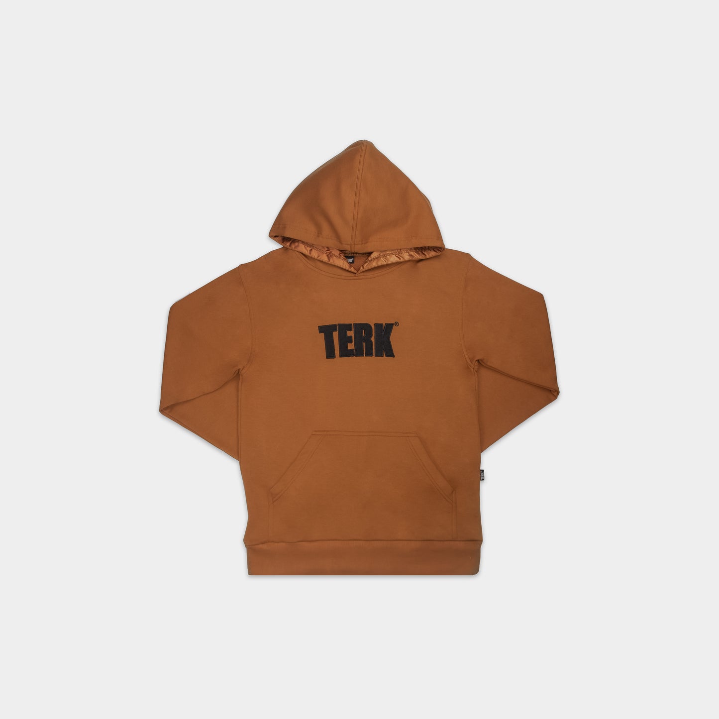 BLACK TERK SADDLE HOODIE WITH EMBROIDERED LOGO