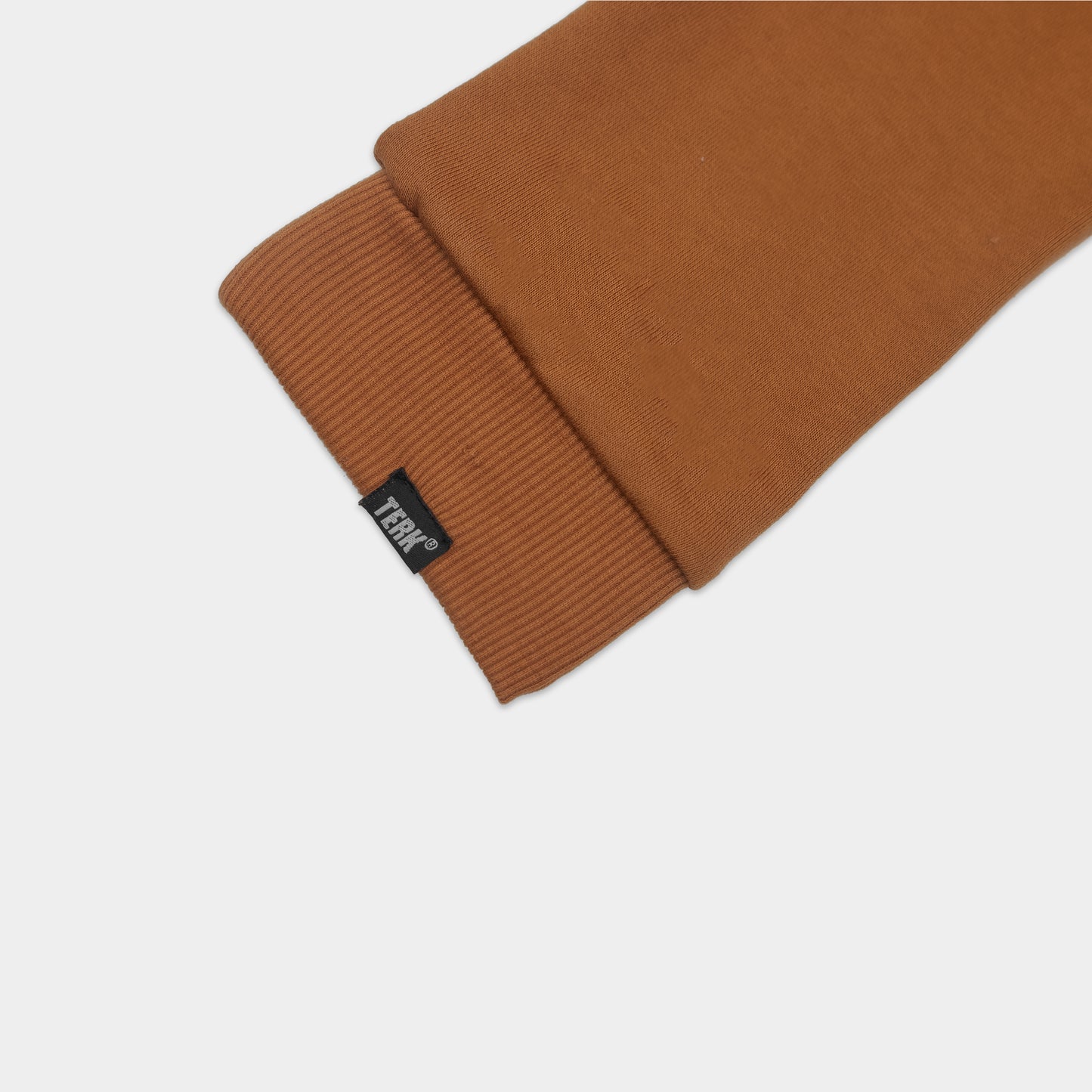 TAN TERK SADDLE HOODIE WITH EMBROIDERED LOGO