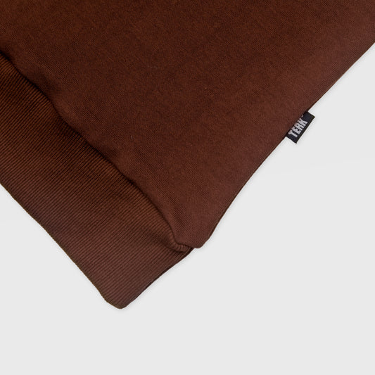 BLACK TERK CHOCOLATE CREWNECK WITH EMBROIDERED LOGO