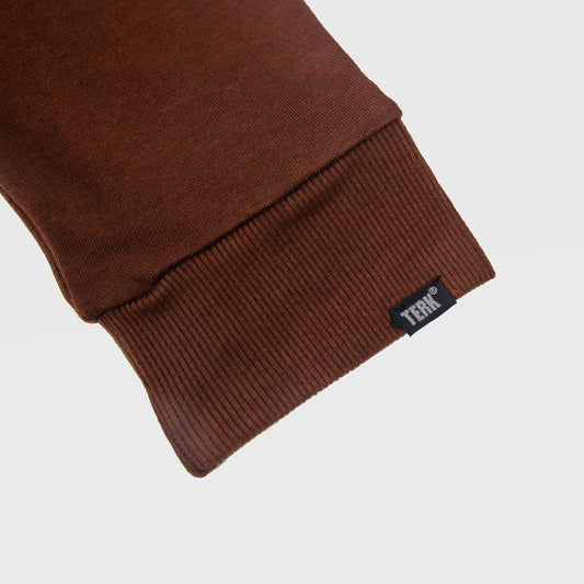 BLACK TERK CHOCOLATE HOODIE WITH EMBROIDERED LOGO