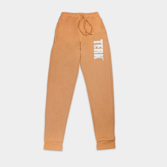 Camel Sweatpants with White Terk Embroidered Logo