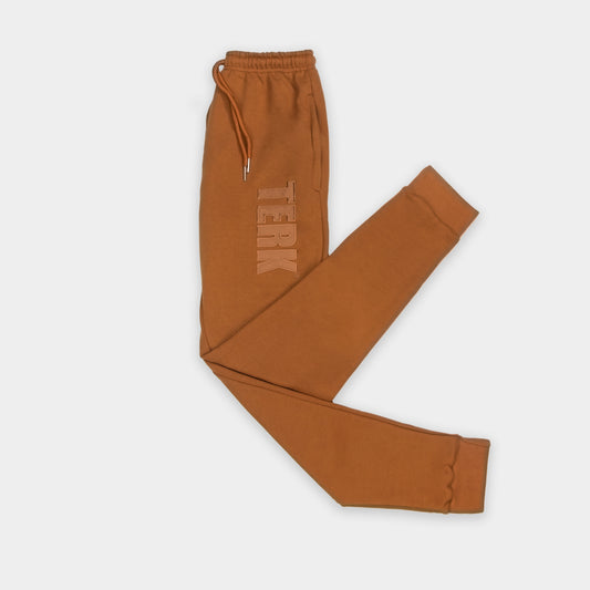 SADDLE SWEATPANTS WITH TAN TERK EMBROIDERED LOGO