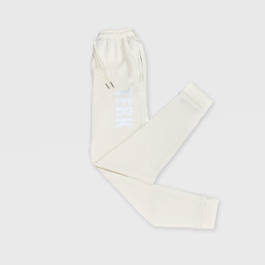 VANILLA SWEATPANTS WITH WHITE TERK EMBROIDERED LOGO