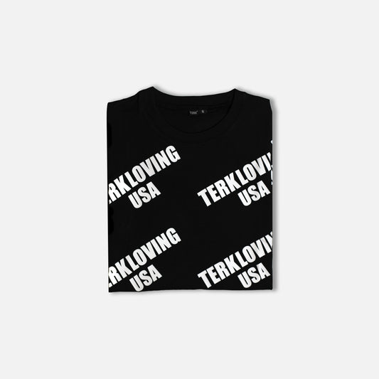 TERKLOVING USA Allover Logo Printed T-Shirt