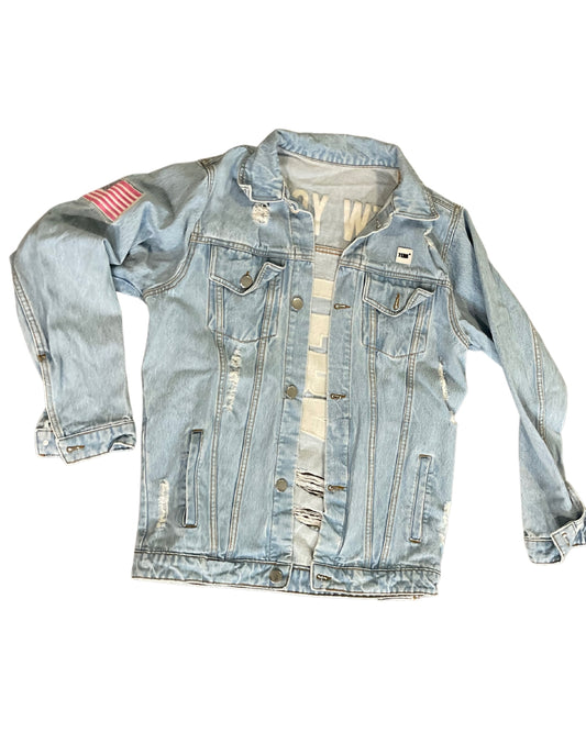 TERK Logo embroidery denim jacket