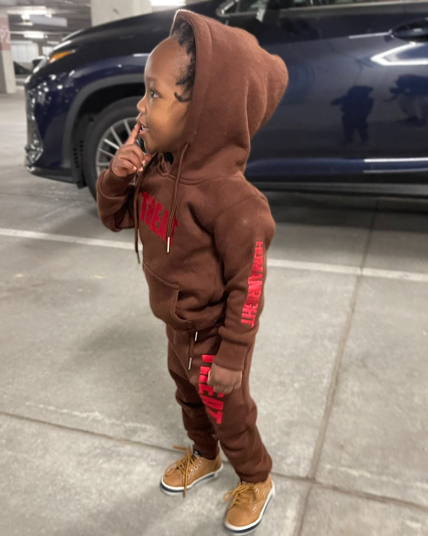 2-Piece RED HUMANRIGHT HOODIE & PANTS SET