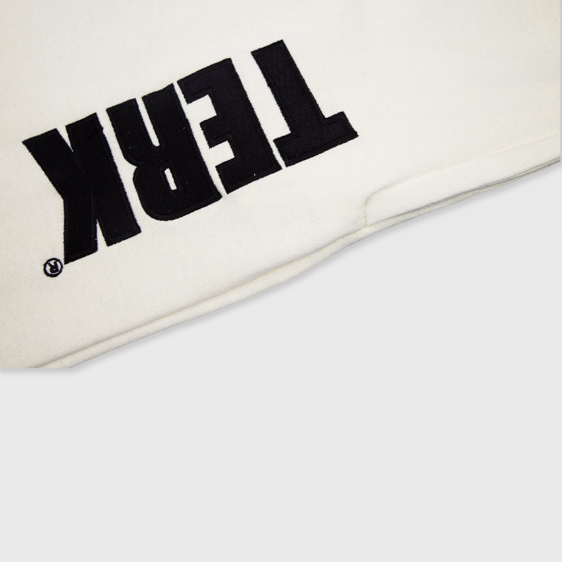 VANILLA SWEATPANTS WITH BLACK TERK EMBROIDERED LOGO