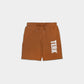SADDLE SOLID SWEAT SHORTS WITH WHITE TERK EMBROIDERED LOGO