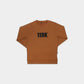TAN TERK SADDLE HOODIE WITH EMBROIDERED LOGO
