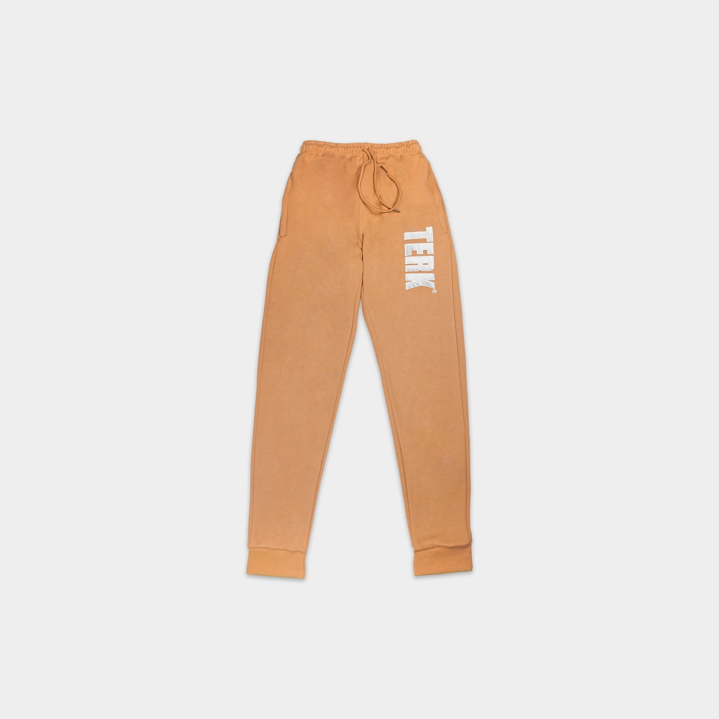 Camel Sweatpants with White Terk Embroidered Logo