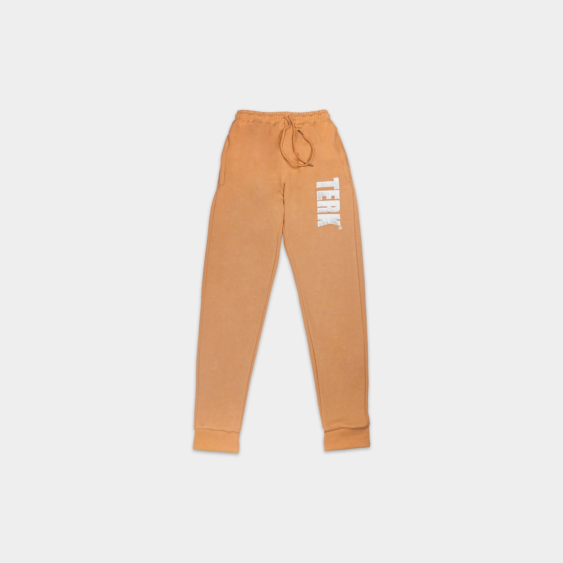 Camel Sweatpants with White Terk Embroidered Logo