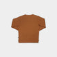 BROWN TERK SADDLE CREWNECK WITH EMBROIDERED LOGO