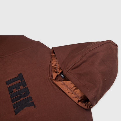 BLACK TERK CHOCOLATE HOODIE WITH EMBROIDERED LOGO