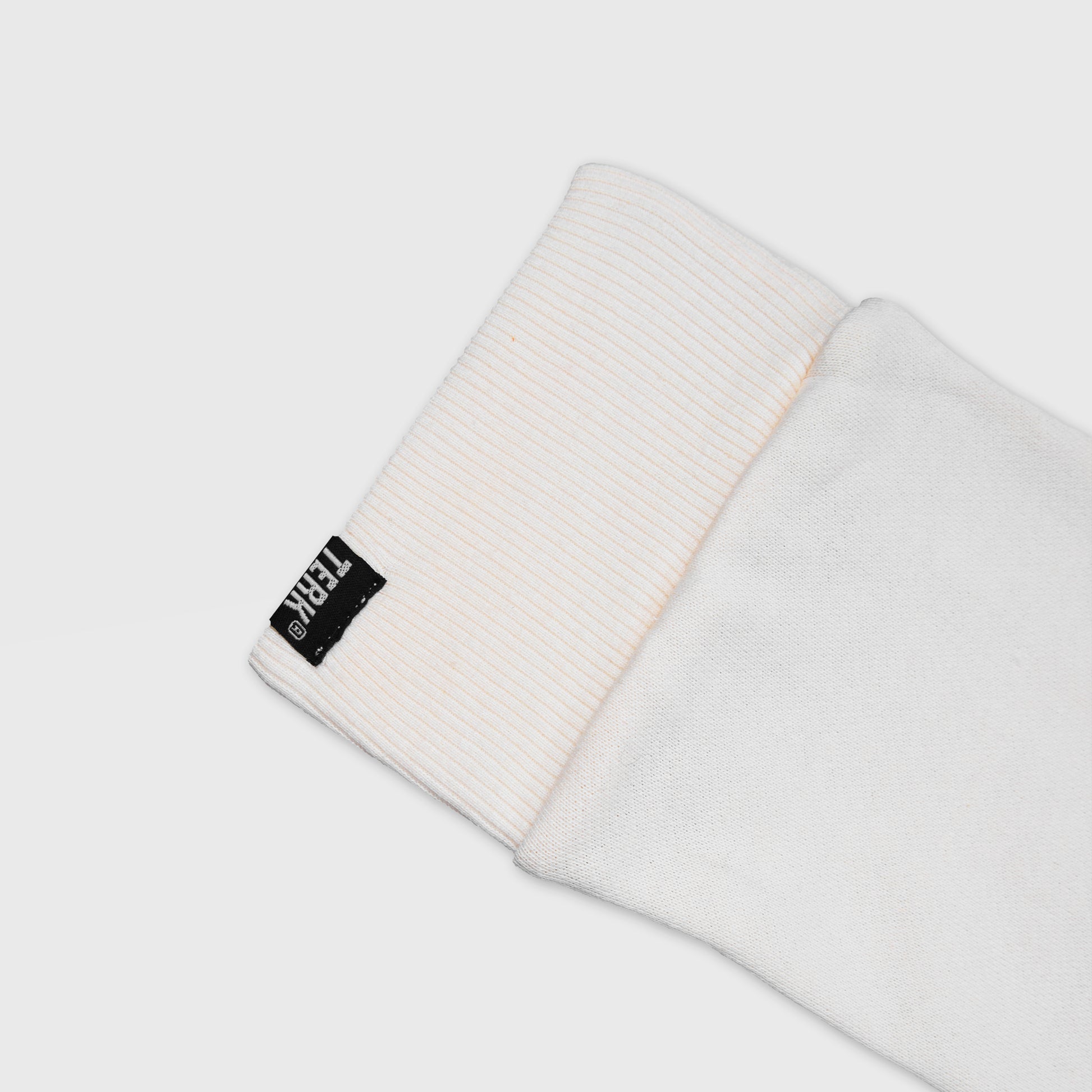 WHITE TERK VANILLA CREWNECK WITH EMBROIDERED LOGO