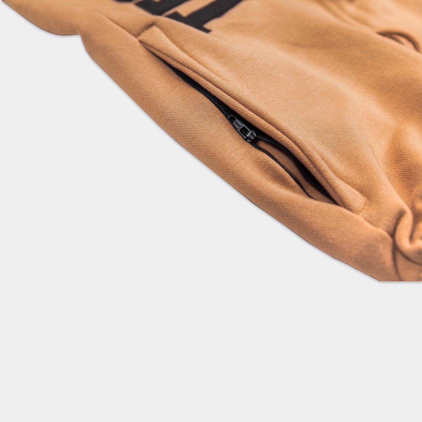 CAMEL SWEATPANTS WITH BLACK TERK EMBROIDERED LOGO
