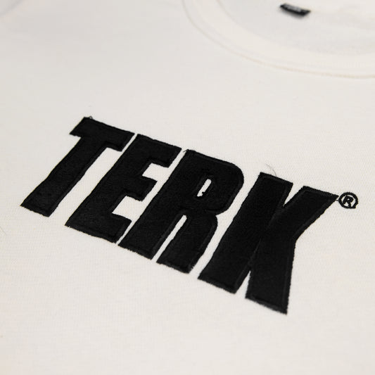 BLACK TERK VANILLA CREWNECK WITH EMBROIDERED LOGO
