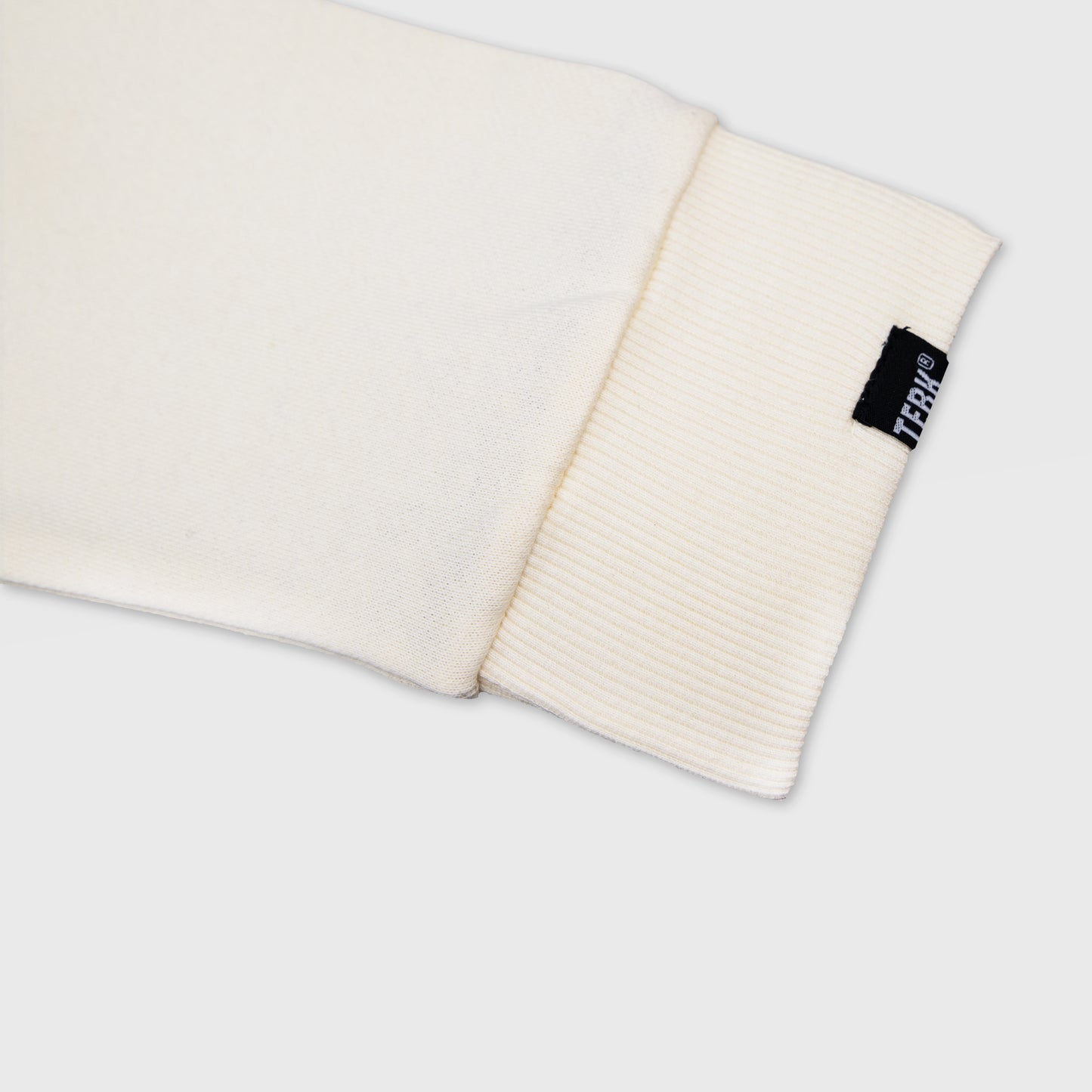 WHITE TERK VANILLA HOODIE WITH EMBROIDERED LOGO