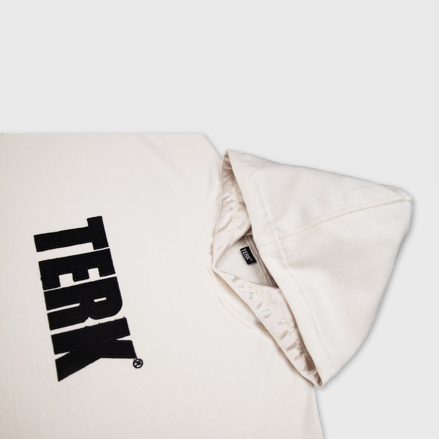 BLACK TERK VANILLA HOODIE WITH EMBROIDERED LOGO