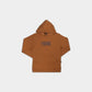 TAN TERK SADDLE HOODIE WITH EMBROIDERED LOGO