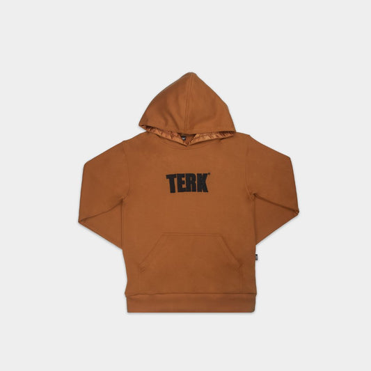BLACK TERK SADDLE HOODIE WITH EMBROIDERED LOGO