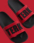 BLACK/RED 3D BLACK TERK LOGO SLIDE