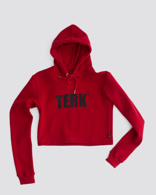 BLACK TERK RALLY CROP HOODIE