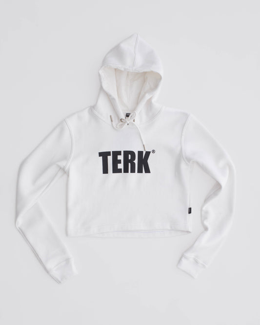 BLACK TERK RALLY CROP HOODIE